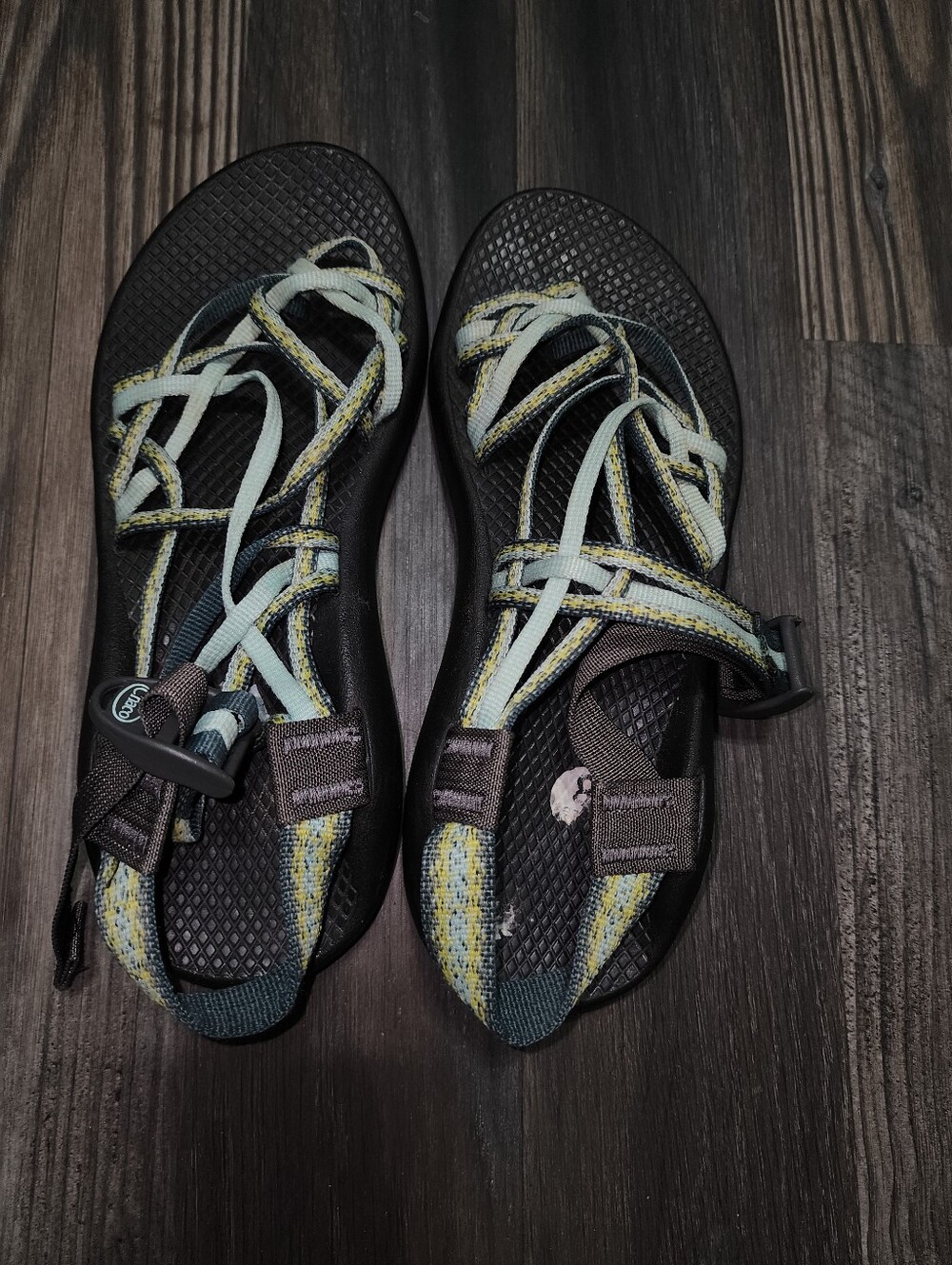 Chaco ZX/3 Classic Triple Strap Mint Green Toe Strap Sz 8 Water Outdoors Hiking
